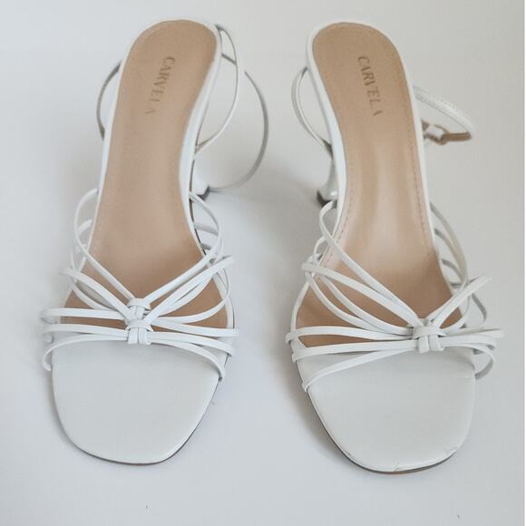 Carvela Leather Open Toe Heels - Picture 11 of 13